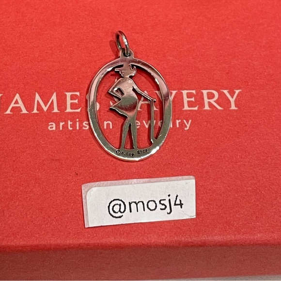 Retired & Rare James Avery Fancy Lady Golfer Pendant/Charm - Picture 2 of 4
